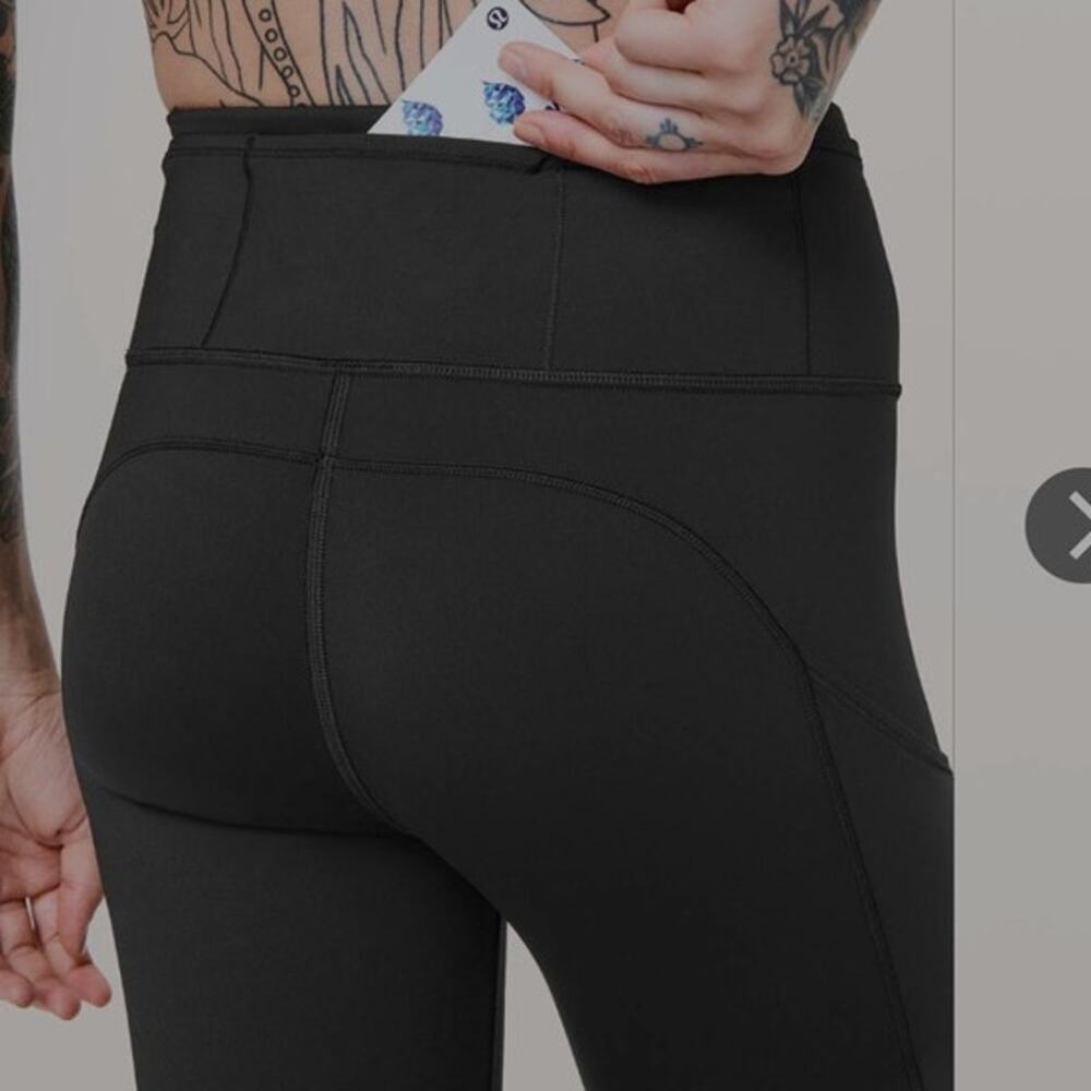 Lululemon Fast & Free 7/8 Tight II  *Nulux 25"  Black size 6 - Picture 11 of 11